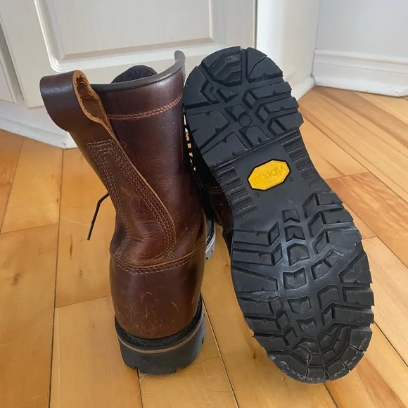 Canada West Lineman Brown Leather Boots - Picture 5 of 9